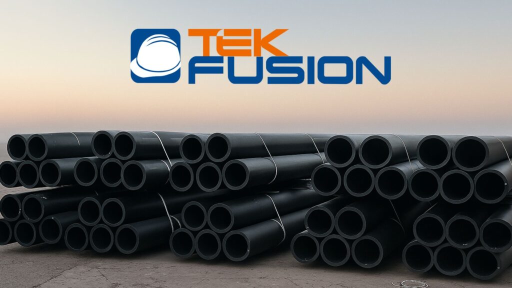 Rollos de tuberías HDPE de Tekfusion, aglomeradas, de distintos tamaños y grosor para ser exportadas
